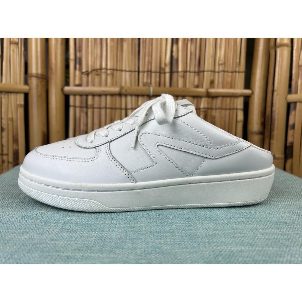 Rag‎ & Bone Retro Court Mules Shoes - White Leather - Size 6.5 - Picture 4 of 11